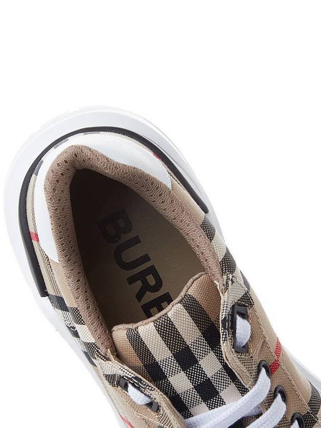 Vintage Check Suede Leather Sneakers Archive Beige - BURBERRY - BALAAN 8