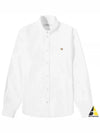 Small Fox Head Patch Classic Long Slevee Shirt White - MAISON KITSUNE - BALAAN 2