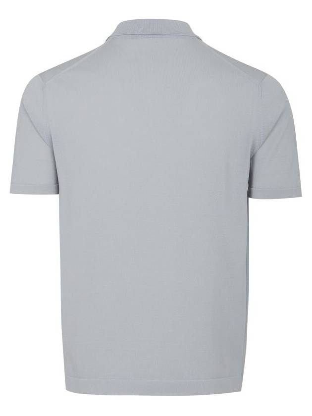 Men's Polo Short Sleeve Knit Top Light Grey - SOLEW - BALAAN 3