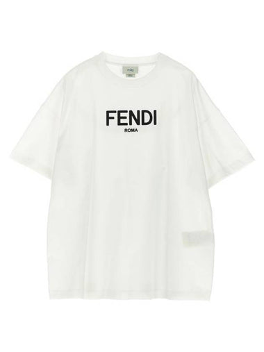 Kids T Shirt JUI1377AJF0ZNE White Black - FENDI - BALAAN 1