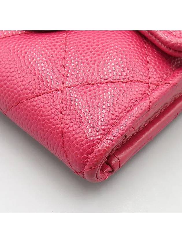 AP0712 Pink Caviar Skin Classic Small Size Double Bicycle Wallet - CHANEL - BALAAN 4