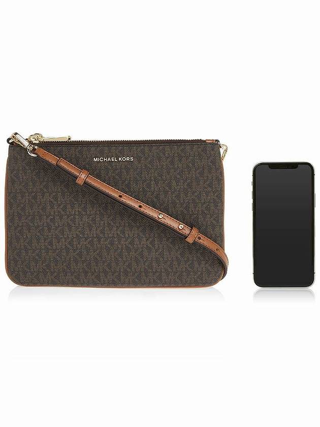 Monogram Print Cross Bag Brown - MICHAEL KORS - BALAAN 7