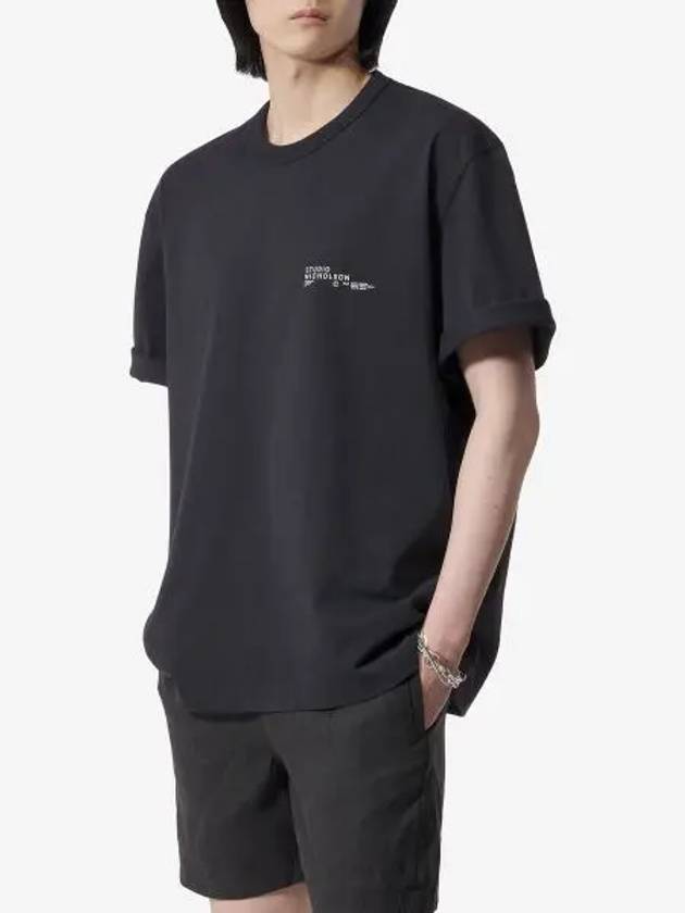 Logo boxy fit short sleeve t shirt dark navy MODULESNM1167DKTNAVY - STUDIO NICHOLSON - BALAAN 1