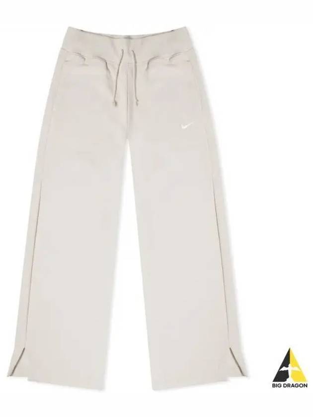 Phoenix Fleece Wide Leg Track Pants White - NIKE - BALAAN 2