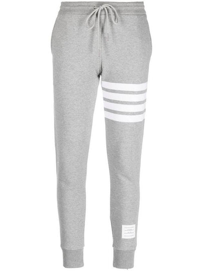 Women's Engineer 4 Bar Cotton Loopback Knit Track Pants Grey - THOM BROWNE - BALAAN 2