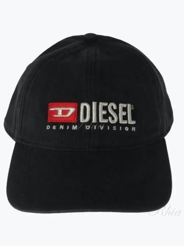 Corry Div Wash Logo Embroidery Base Ball Cap Black - DIESEL - BALAAN 2