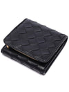 Intrecciato Tri-Fold Card Wallet Black - BOTTEGA VENETA - BALAAN 6