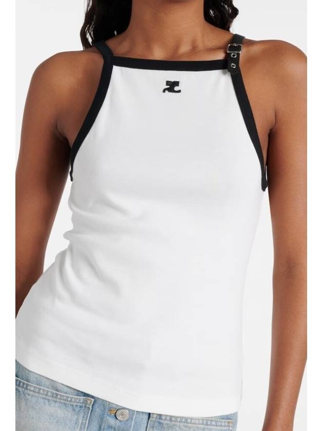 Buckle Contrast Sleeveless White - COURREGES - BALAAN 3