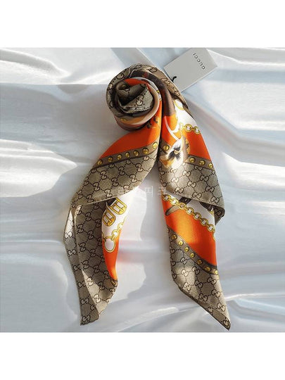 GG Flower Square Silk Scarf - GUCCI - BALAAN 2