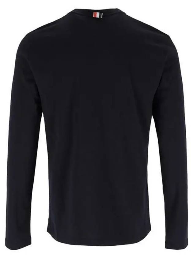 Wool Jersey 4-Bar Long Sleeve T-Shirt Navy - THOM BROWNE - BALAAN 4