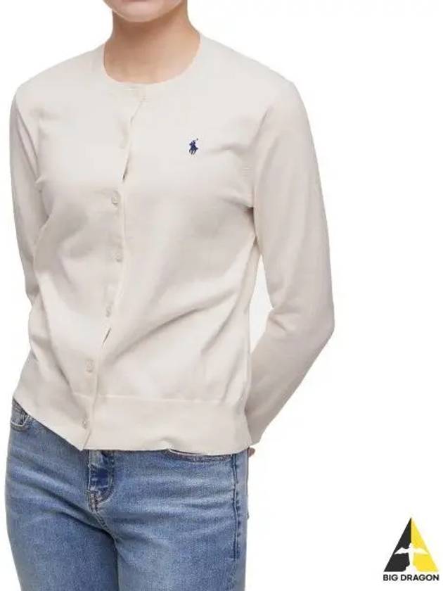 W Cotton Blend Cardigan Ivory - POLO RALPH LAUREN - BALAAN 1