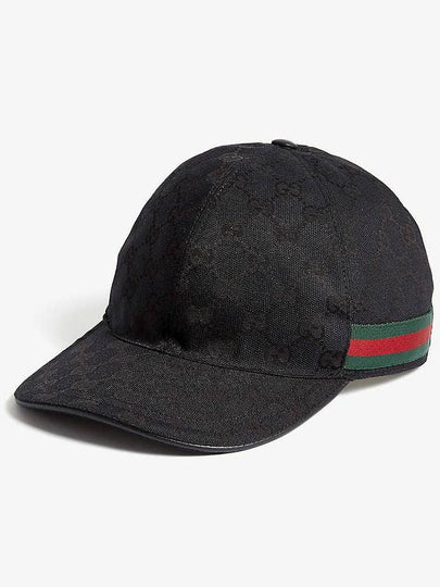 Original GG Web Supreme Canvas Baseball Ball Cap Black - GUCCI - BALAAN 2