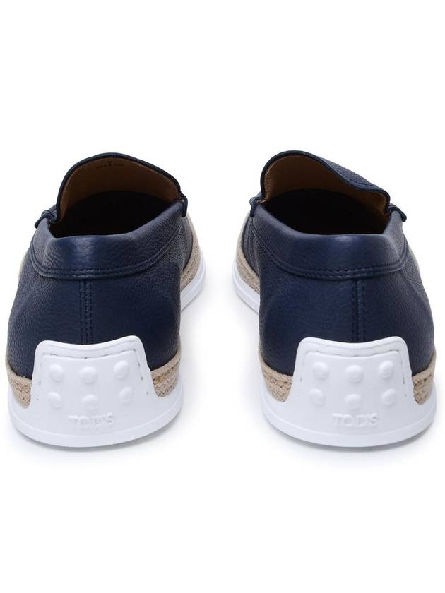 Stamping Monogram Leather Loafers Navy - TOD'S - BALAAN 5