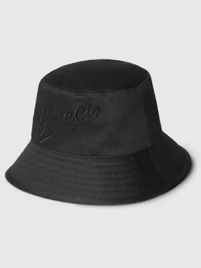 Cotton Bucket Hat Black - GUCCI - BALAAN 2