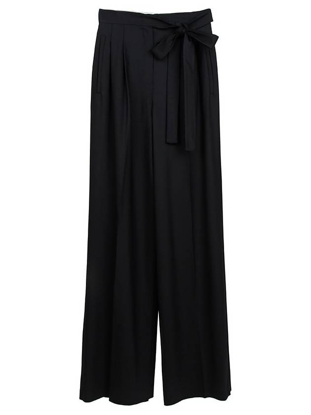 Black Acqui Wool Pants ACQUI 005 - MAX MARA - BALAAN 1