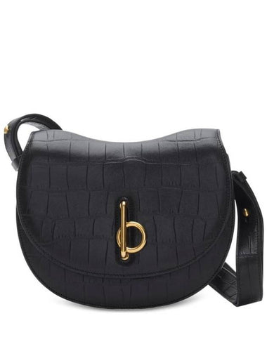 Rocking Horse Crocodile Effect Small Cross Bag Black - BURBERRY - BALAAN 1