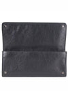 Classic Leather Clutch Bag Grease Fosil - BALENCIAGA - BALAAN 4