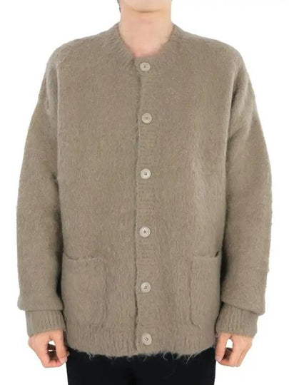 Wool Mohair Cardigan Dark Beige - ACNE STUDIOS - BALAAN 2