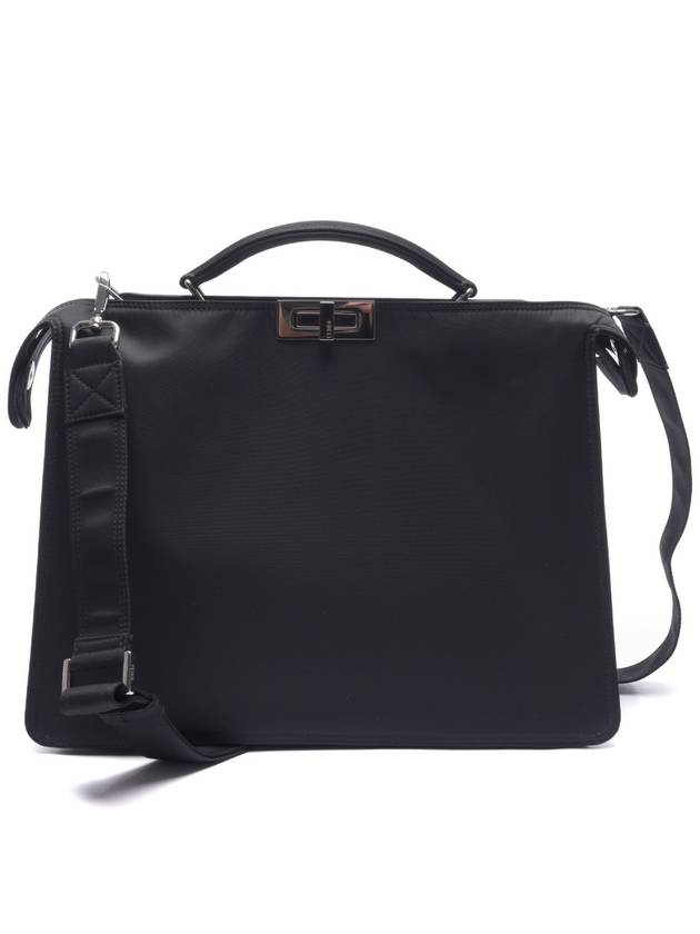 Nylon Medium Peekaboo I See You Brief Case Black - FENDI - BALAAN.