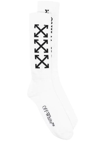 Arrow Graphic Cotton Socks White - OFF WHITE - BALAAN 1