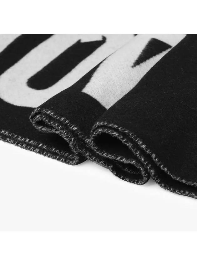 Lecharpe Fringe Logo Virgin Wool Muffler Black - JACQUEMUS - BALAAN 4