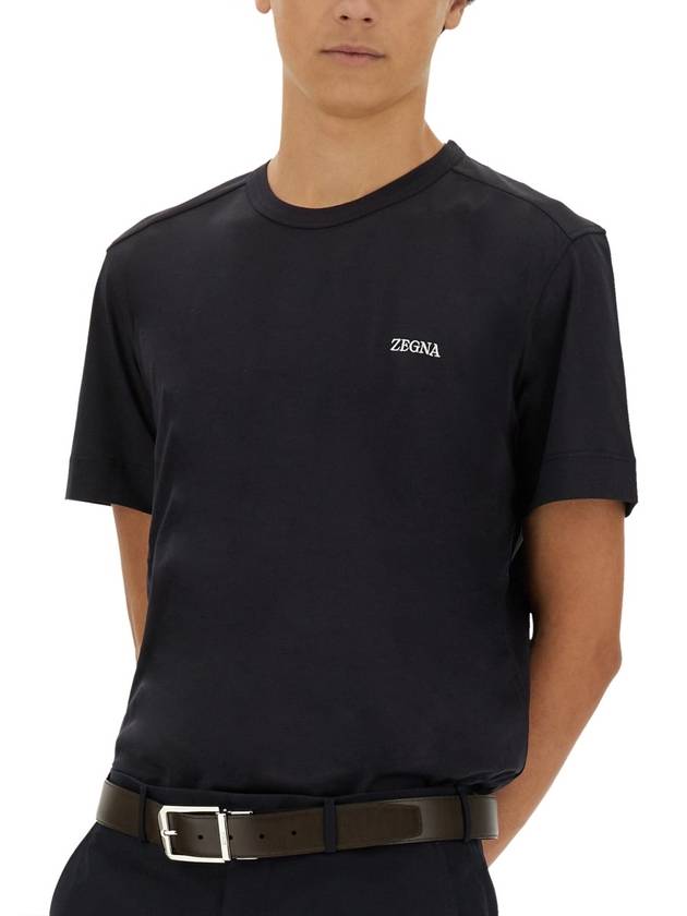 T-SHIRT WITH LOGO - ERMENEGILDO ZEGNA - BALAAN 4