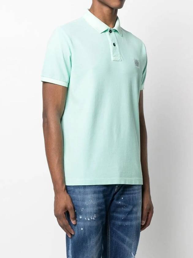 Logo Patch PK Shirt Mint - STONE ISLAND - BALAAN.