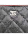 Medium Classic Clutch Bag Caviar Leather & Silver Black - CHANEL - BALAAN 8