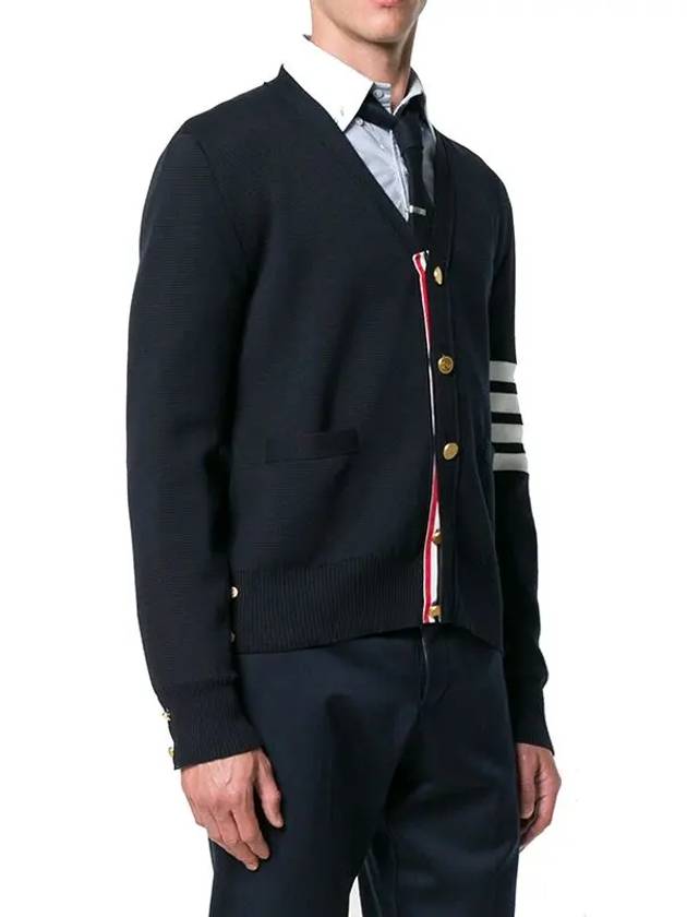 Milano Stitch 4 Bar Cardigan Navy - THOM BROWNE - BALAAN 5