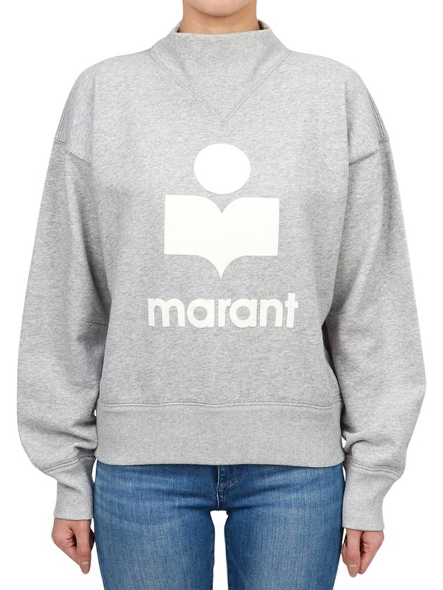 Moby Logo Print Sweatshirt Grey - ISABEL MARANT ETOILE - BALAAN 2