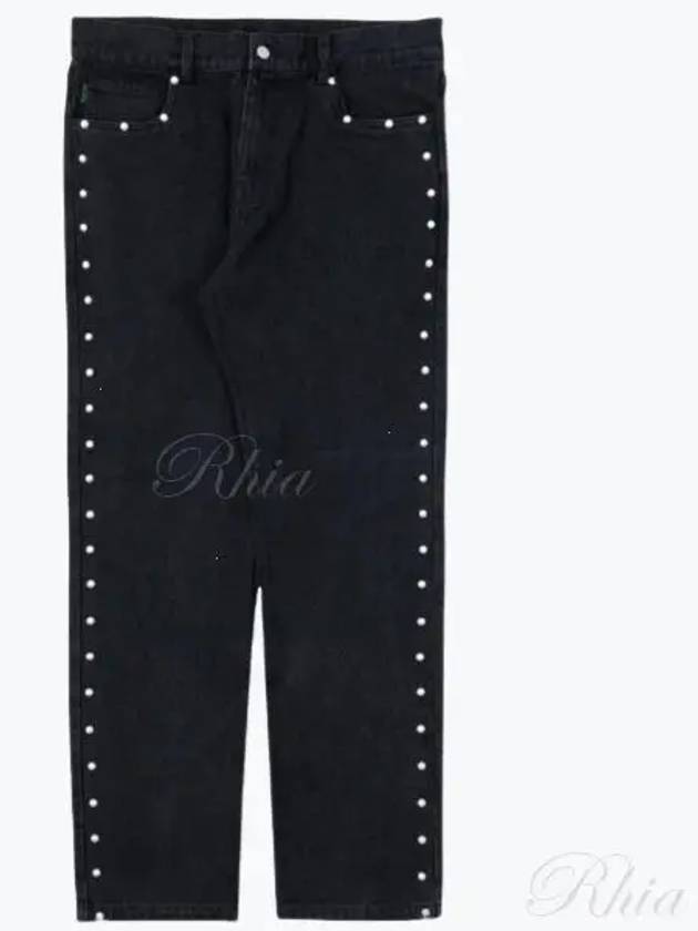 PLEA Sur ES P22W033 Black Bling 5 Pocket Denim - PLEASURES - BALAAN 1