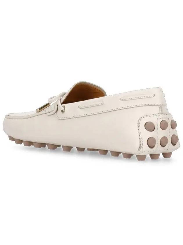 Gommino Bubble Leather Driving Shoes Off White - TOD'S - BALAAN 4