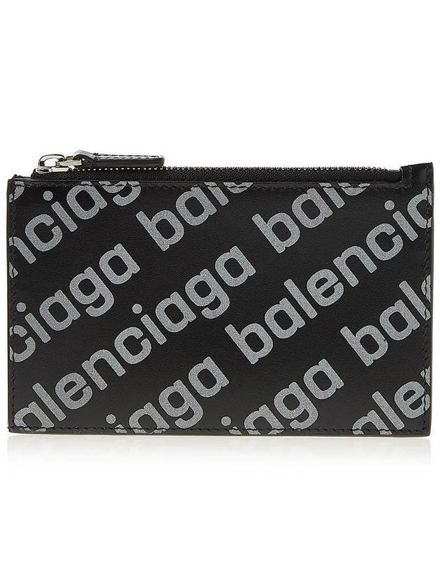 All Over Logo Card Wallet Black - BALENCIAGA - BALAAN 2