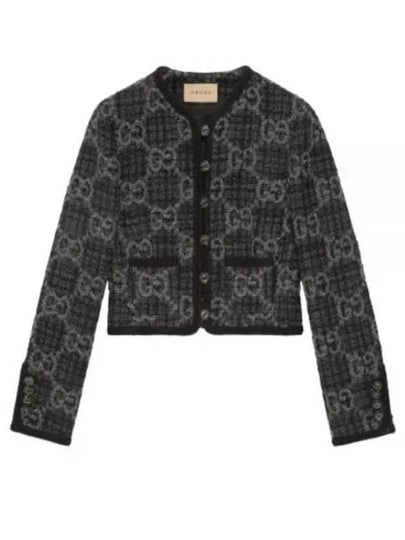 GG Tweed Jacket Grey - GUCCI - BALAAN 2