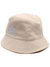 Haley Embroidered Logo Bucket Hat Ivory - ISABEL MARANT - BALAAN 4