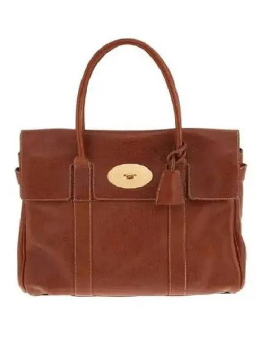 Natural Vegetable Tanned Bayswater Tote Bag Oak - MULBERRY - BALAAN 2