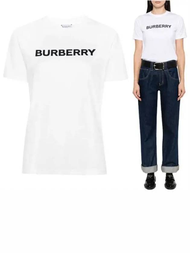 Logo Cotton Short Sleeve T-Shirt White - BURBERRY - BALAAN 2