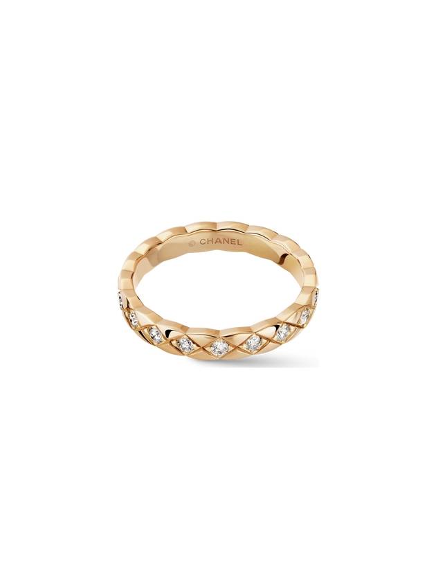 Coco Crush Ring18K Beige Gold and Diamonds J11786 - CHANEL - BALAAN 5