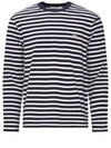 Fox Logo Stripe Long Sleeve T-Shirt Navy - MAISON KITSUNE - BALAAN 2