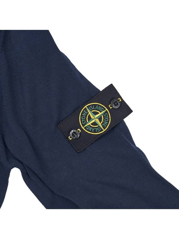 Logo Patch Knit Top Navy - STONE ISLAND - BALAAN 6