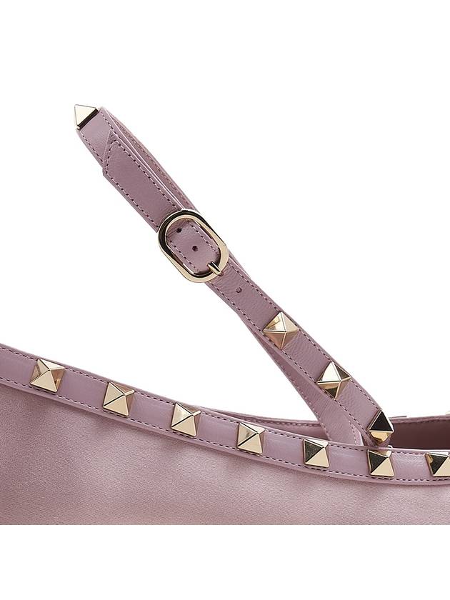 Rockstud Satin Ballerina Pink - VALENTINO - BALAAN 11