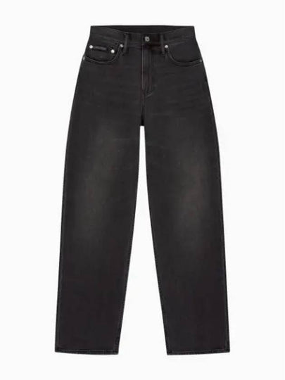 JEANS Women s High Rise Loose Fit Black Denim J225433 1BY - CALVIN KLEIN - BALAAN 2