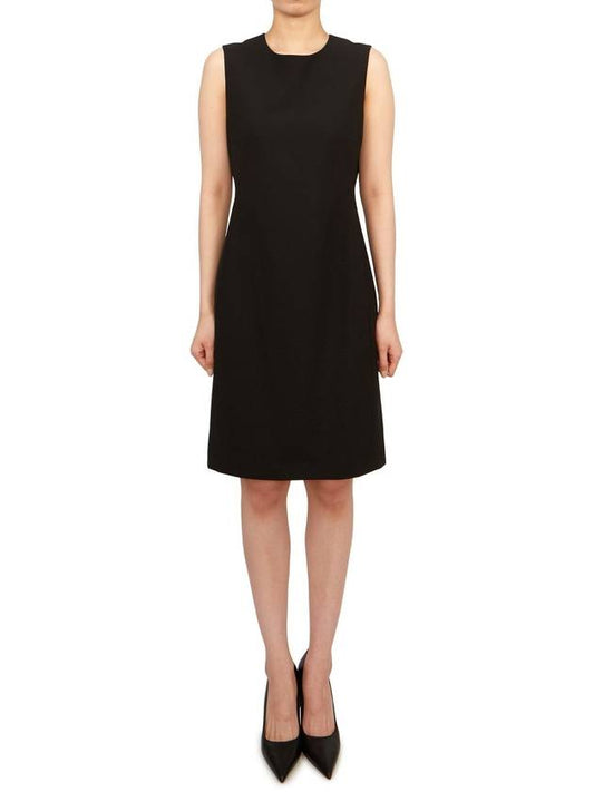 Sleeveless Fitted Midi Dress Black - THEORY - BALAAN 2