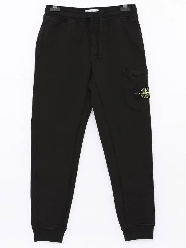 Cotton Fleece Cargo Truck Pants Black - STONE ISLAND - BALAAN 2