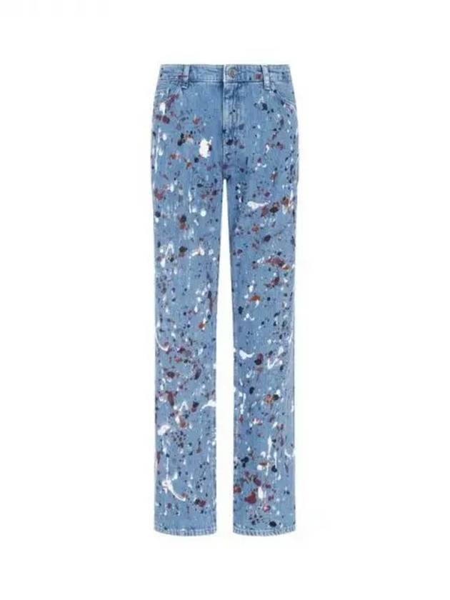 Women s Paint Spot Denim Pants Indigo 270593 - EMPORIO ARMANI - BALAAN 1