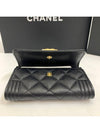 Boy  Flap Card Holder Grained Calfskin Gold Black - CHANEL - BALAAN 9