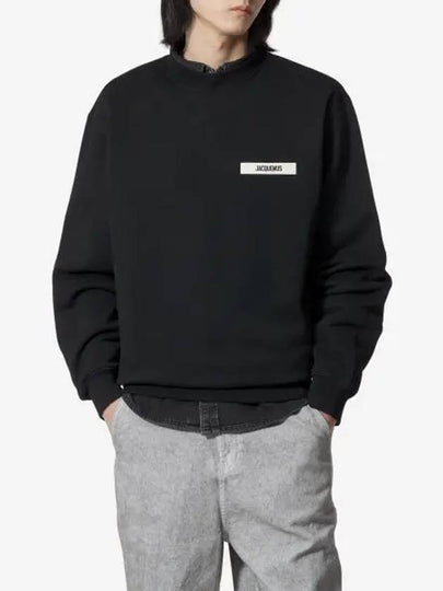 Le Gros Grain Logo Sweatshirt Black - JACQUEMUS - BALAAN 2