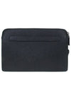 Triangle Logo Saffiano Leather Clutch Bag Black - PRADA - BALAAN 5