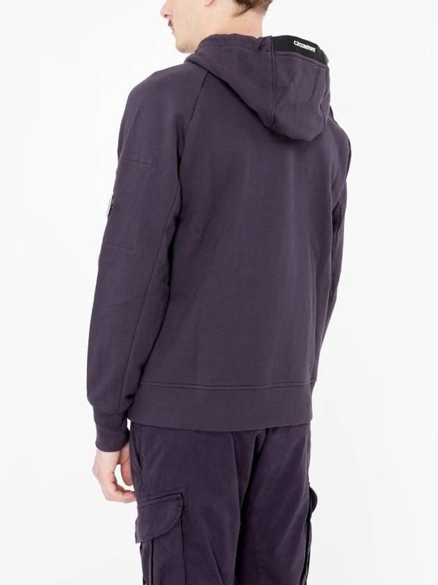 Diagonal Raised Fleece Hooded Jacket Purple - CP COMPANY - BALAAN 5