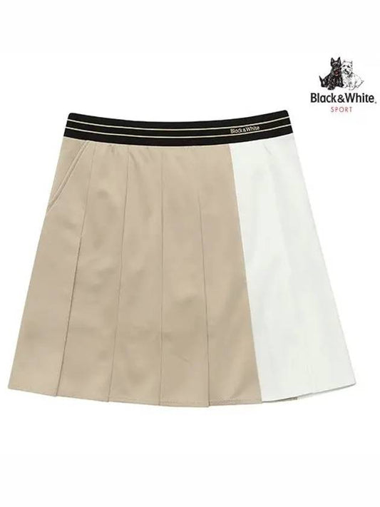 Spring Cushion Tonton Pleated Culottes 4023LZSPBEIGE - BLACK&WHITE - BALAAN 1